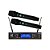 Microfone Profissional de Mão Duplo Sem Fio TSI-8299-UHF - TSI - Imagem 1