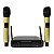 Microfone Duplo Sem Fio Profissional Ls916 Champanhe - Leson - Imagem 2