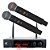 Microfone Profissional Duplo de Mão Sem Fio 1200-UHF - TSI - Imagem 1