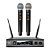 Microfone Profissional Duplo de Mão Sem Fio 900-UHF - TSI - Imagem 1