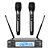 Microfone Profissional Duplo de Mão Sem Fio BR-8000-UHF - TSI - Imagem 2