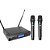 Microfone Profissional Duplo de Mão Sem Fio 8299-UHF - TSI - Imagem 2