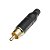Conector Rca Macho Linha Preto Acpr-blk - Amphenol - Imagem 1