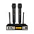 Microfone Profissional De Mão Duplo Sem Fio K402m - Kadosh - Imagem 1