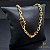 CORRENTE CADEADO 4 MM COM FECHO GAVETA (70 CM) - BANHADO A OURO 18K - Imagem 1