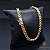 CORRENTE CADEADO DUPLO 5 MM COM FECHO GAVETA (60 CM) - BANHADO A OURO 18K - Imagem 1