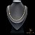 CORRENTE DUPLO CADEADO 3 MM FECHO GAVETA (60 CM) - BANHADO A OURO 18K - Imagem 2