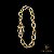 PULSEIRA CADEADO 8 MM COM FECHO NOSSA SENHORA (19 CM) - BANHADO A OURO 18K - Imagem 2