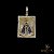 PINGENTE NOSSA SENHORA APARECIDA CRAVEJADO 3,5 CM - BANHADO A OURO 18K - Imagem 1