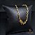PULSEIRA CADEADO 4 MM FECHO GAVETA SIMPLES (21CM) - BANHADO A OURO 18K - Imagem 1