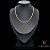 CHOKER GRUMET DUPLA 3 MM 35 CM + EXTENSOR (FECHO ITALIANO) - BANHADO A OURO 18K - Imagem 2