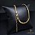 CHOKER RABO DE RATO CHAPADA 3 MM 35 CM + EXTENSOR (FECHO ITALIANO) - BANHADO A OURO 18K - Imagem 1