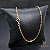 CORRENTE CADEADO 2 MM 40 CM (FECHO ARGOLINHA) - BANHADO A OURO 18K - Imagem 1