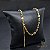 CHOKER CADEADO 35 CM + EXTENSOR 3 MM (FECHO ITALIANO) - BANHADO A OURO 18K - Imagem 1