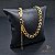 CHOKER GRUMET 6 MM 35 CM + EXTENSOR (FECHO ITALIANO) - BANHADO A OURO 18K - Imagem 1