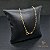 CORRENTE CADEADO 3 MM FECHO ARGOLINHA (60 CM) - BANHADO A OURO 18K - Imagem 1