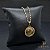 CONJUNTO CORRENTE TIJOLINHO 1,5 MM FECHO ARGOLINHA (60 CM) + PINGENTE MEDALHA LEÃO DE JUDÁ - BANHADO A OURO 18K - Imagem 1