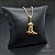 CONJUNTO CORRENTE GRUMET DE 2 MM COM FECHO ITALIANO (60 CM) + PINGENTE BOTA COUNTRY - BANHADO A OURO 18K - Imagem 1