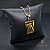 CONJUNTO CORRENTE CADEADO 3 MM FECHO ARGOLINHA (60 CM) + PINGENTE PLACA NOSSA SENHORA PADRÃO - BANHADO A OURO 18K - Imagem 1