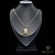 CONJUNTO CORRENTE CADEADO 3 MM FECHO ARGOLINHA (60 CM) + PINGENTE PLACA NOSSA SENHORA PADRÃO - BANHADO A OURO 18K - Imagem 2