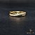 ANEL FIO LISO E CRAVEJADO CRUZADO - BANHADO A OURO 18K - Imagem 2