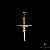 PINGENTE CRUZ AGULHA COM CRISTO - BANHADO A OURO 18K - Imagem 1