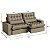 Sofá Retrátil e Reclinável 1,90m Com 2 Lugares Estrutura de Madeira Maciça Suede Marrom - Volt - Home Mobily - Imagem 4