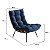 Kit 2 Poltronas Costela Em Veludo Azul - Imagem 4