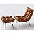 Kit 2 Poltronas Costela Com Puff Em Corino Marrom - Imagem 7