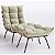 Kit 2 Poltronas Para Sala Costela Com Puff Em Suede Off White - Home Mobily - Imagem 6