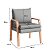 Kit Com 2 Poltronas Decorativa - Veludo Cinza  - Bela - Imagem 3