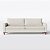 Sofá Living em Linho Off White Pérola 2,20m Viena - Imagem 1