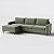 Sofá Living Chaise em Linho Verde 2,40m Viena - Home Mobily - Imagem 6