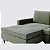 Sofá Living Fixo Chaise em Linho Verde Claro 2,70m Viena - Imagem 3