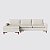 Sofá Living  Chaise em Linho Off White 2,70m Viena - Home Mobily - Imagem 8