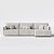 Sofá Living Modulado 2,65 com Chaise em Boucle Off white Barcelona - Home Mobily - Imagem 5