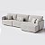 Sofá Living Modulado 2,65 com Chaise em Boucle Off white Barcelona - Home Mobily - Imagem 1
