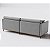 Sofá Living Modular 2,25m em Linho Cinza Claro Roma - Home Mobily - Imagem 5