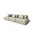 Sofá Ilha Modulado 3,60m em Linho Off White - Santorini - Home Mobily - Imagem 1