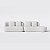 Sofá Living Modulado 3,10m em Boucle essência Off White  - Van Gogh - Home Mobily - Imagem 1