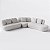 Sofá Living Modulado de Canto 2,80m x 3,10m em Boucle essência Off White - Van Gogh - Home Mobily - Imagem 1