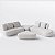Sofá Living Modulado de Canto com Puff 3,00m x 3,30m em Boucle essência Off White - Van Gogh - Home Mobily - Imagem 1
