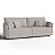 Sofá Living Modulado 2,40m em Veludo Atenas Off White - Barcelona - Home Mobily - Imagem 1