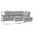 Sofá Retrátil e Reclinável com Chaise 2,65m em Suede Névoa Cinza Claro - Detroit - Home Mobily - Imagem 2