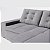 Sofá Retrátil e Reclinável com Chaise 2,65m em Suede Névoa Cinza Claro - Detroit - Home Mobily - Imagem 5