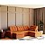 Sofá Retrátil e Reclinável com Chaise 2,65m em Suede Tostado Terracota - Detroit - Home Mobily - Imagem 7