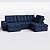 Sofá Retrátil e Reclinável com Chaise 3,05m em Suede Mar Profundo - Detroit - Home Mobily - Imagem 7