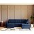 Sofá Retrátil e Reclinável com Chaise 2,90m em Suede Mar Profundo - Detroit - Home Mobily - Imagem 3
