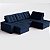 Sofá Retrátil e Reclinável com Chaise 2,90m em Suede Mar Profundo - Detroit - Home Mobily - Imagem 6