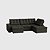Sofá Retrátil e Reclinável com Chaise 3,05m em Suede Urbano Onix - Detroit - Home Mobily - Imagem 6